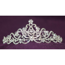 Moda de alta calidad de aleación de brillo de cristal brillante nupcial de corona Tiara de la boda